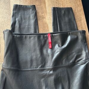 SPANX Shiny Black Leggings